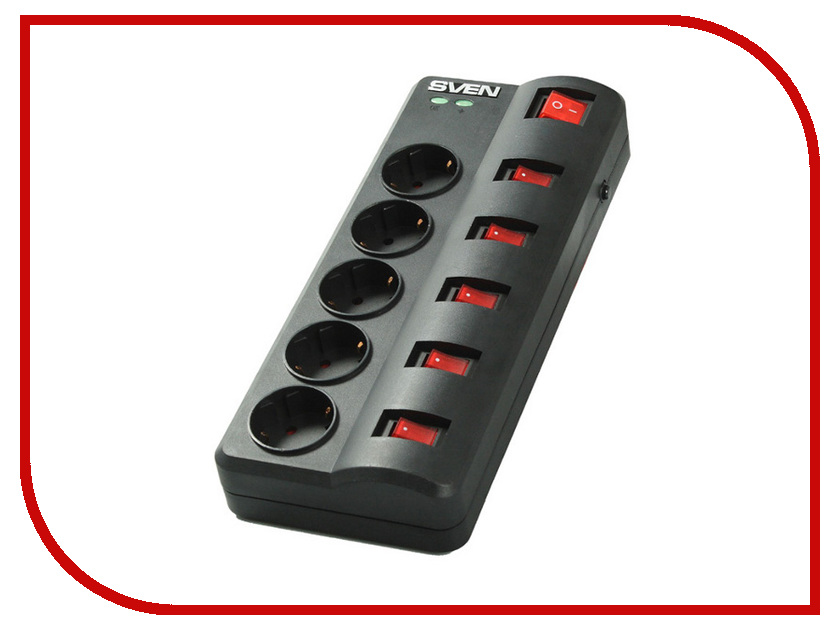 

Sven Fort 5 Sockets 5m Black