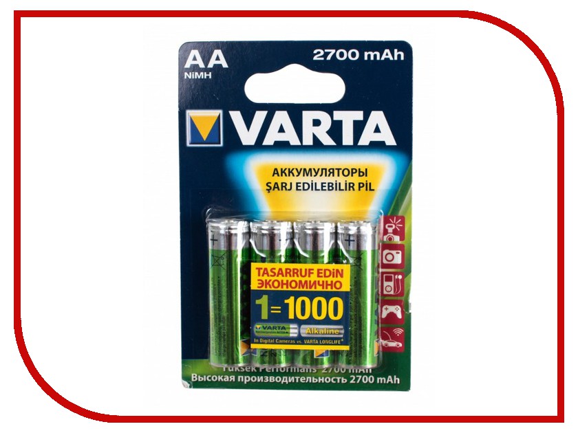 фото Аккумулятор AA - Varta 2700 mAh Professional Accu (4 штуки) 5706