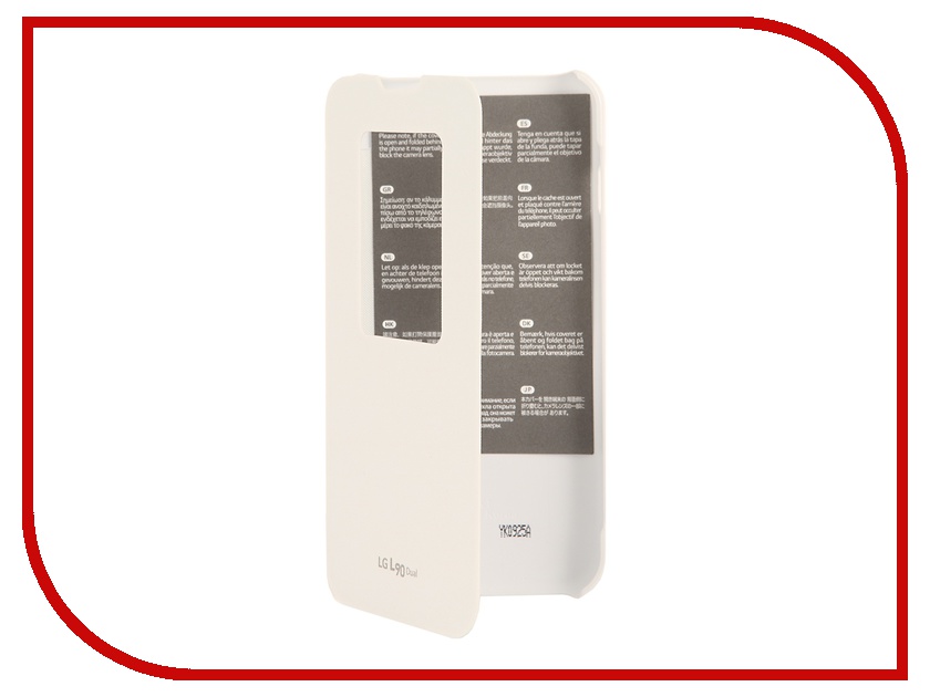 

Аксессуар Чехол LG D410 QuickWindow CCF-385 White, CCF-385