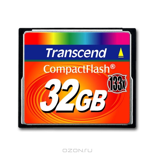 

Карта памяти 32Gb - Transcend 133x Ultra Speed - Compact Flash TS32GCF133, 133x Ultra Speed
