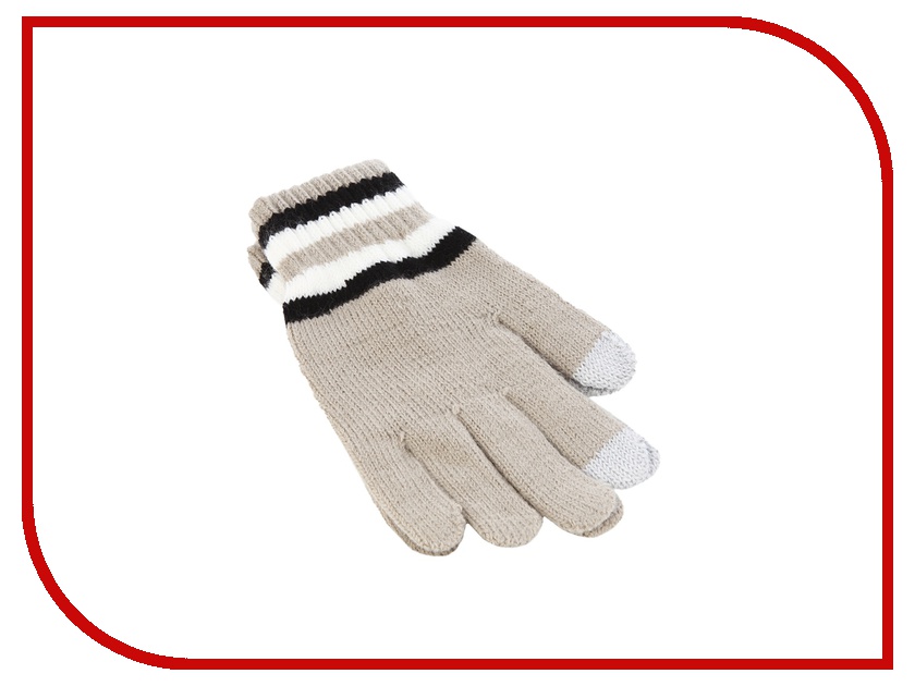фото Теплые перчатки для сенсорных дисплеев iCasemore трикотажные р.UNI Khaki