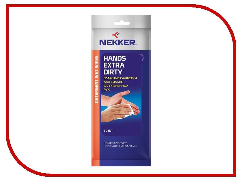 фото Салфетки влажные Nekker Hands Extra Dirty Detergent Wet Wipes VSK-00061092 для рук