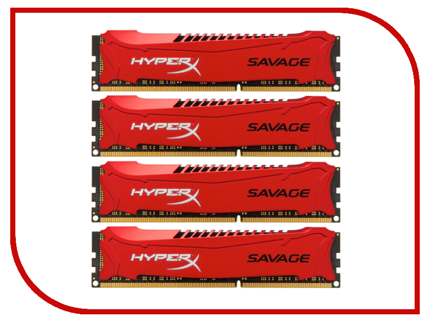 

Модуль памяти Kingston DDR3 DIMM 1866MHz PC3-14900 - 32Gb KIT (4x8Gb) HX318C9SRK4/32