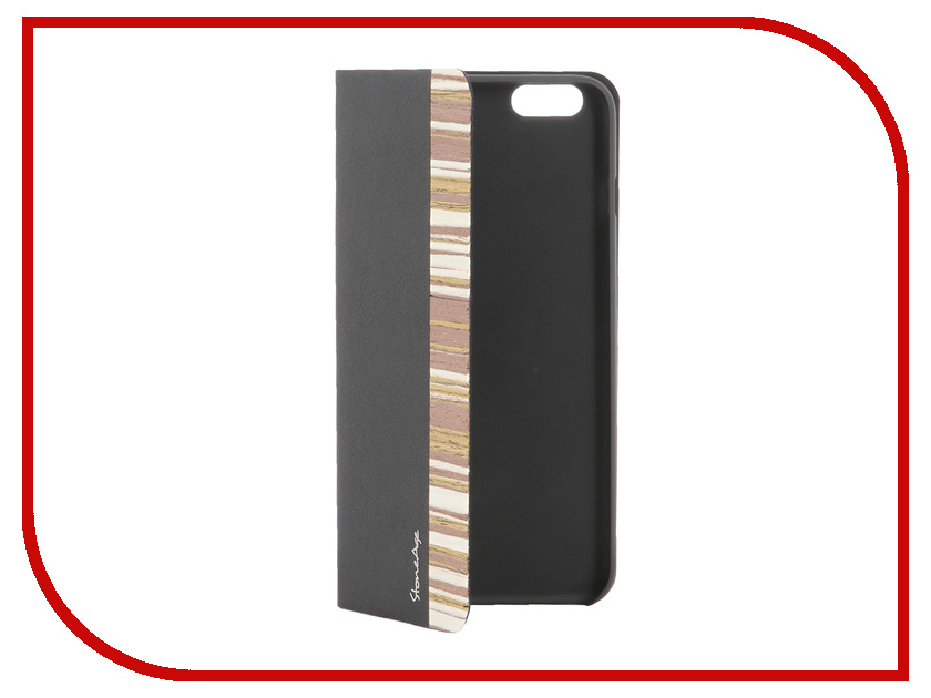 фото Аксессуар Чехол-накладка Stone Age Jungle Collection Wood Skin for iPhone 6 Black