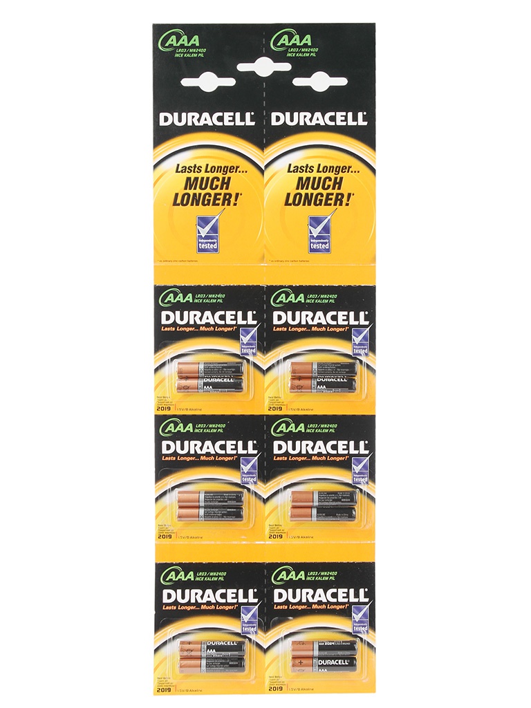 Батарейка AAA - Duracell LR03 BL12 2x6 (12 штук)