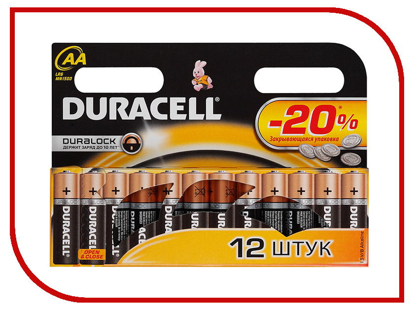 фото Батарейка AA - Duracell LR6 BL12 (12 штук)