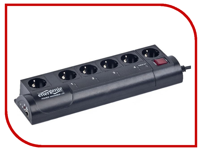 

Сетевой фильтр Gembird Energenie EG-PMS2-LAN, EG-PMS2-LAN