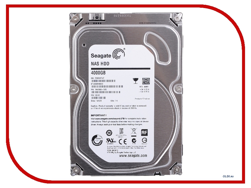 фото Жесткий диск 4Tb - Seagate NAS ST4000VN000