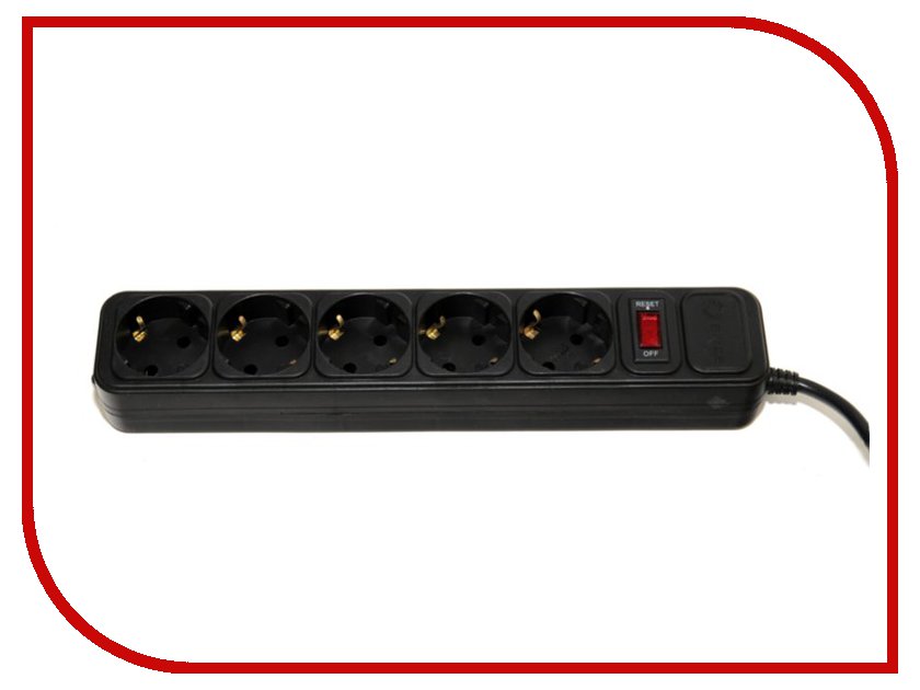 фото Сетевой фильтр 5bites 5 Sockets 1.5m Black SP5-B-15