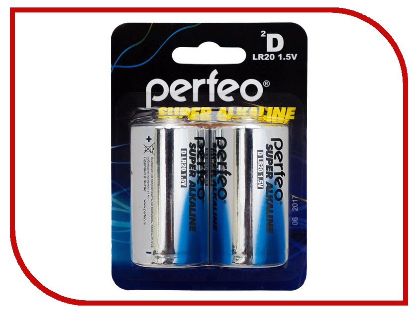 

Батарейка Perfeo LR20/2BL Super Alkaline (2 штуки)