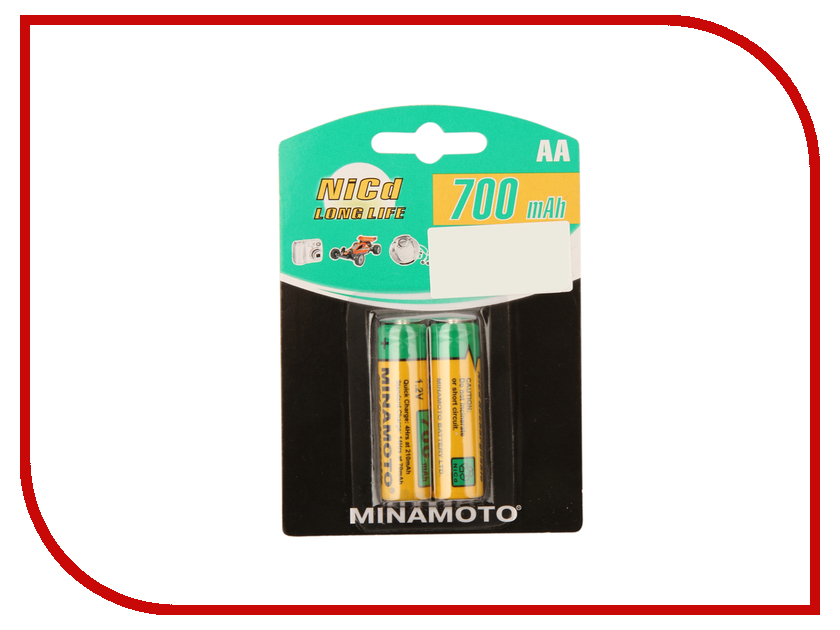 фото Аккумулятор AA - MINAMOTO 700 mAh NiCd (2 штуки)