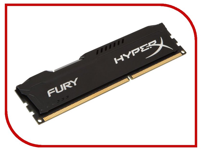 фото Модуль памяти Kingston HyperX Fury Black DDR3 DIMM 1866MHz PC3-15000 CL10 - 8Gb HX318C10FB/8