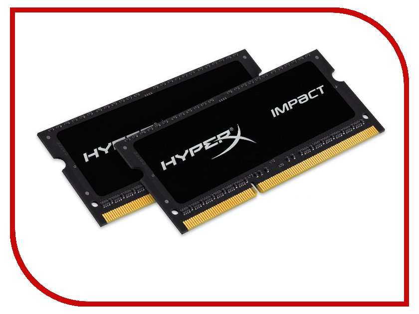 фото Модуль памяти Kingston HyperX Impact DDR3L SO-DIMM 1600MHz PC3-12800 CL9 - 8Gb KIT (2x4Gb) HX316LS9IBK2/8