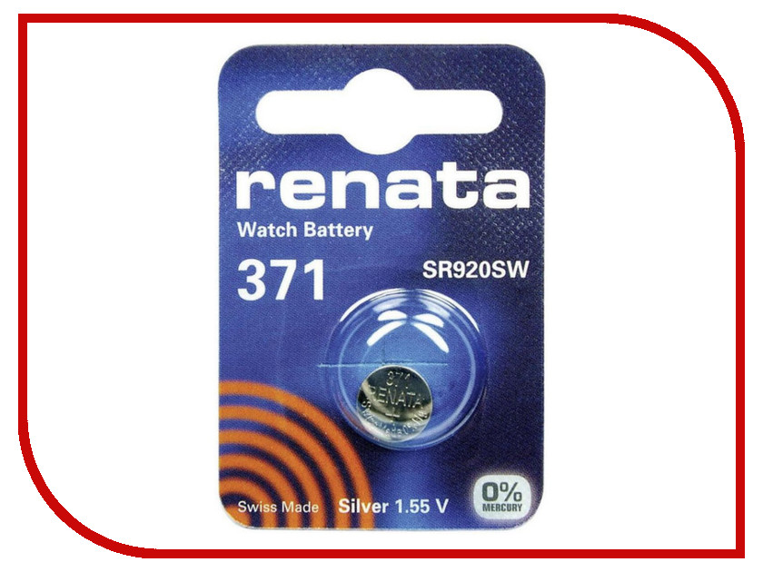 

Батарейка R371 - Renata SR920SW (1 штука), R371