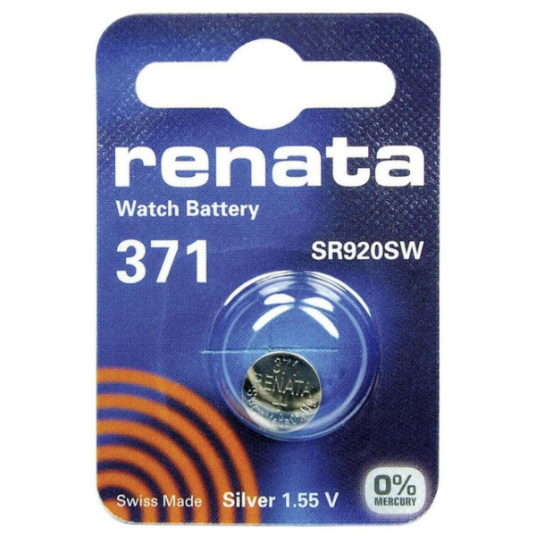 Батарейка R371 - Renata SR920SW (1 штука) батарейки renata 371 sr920sw