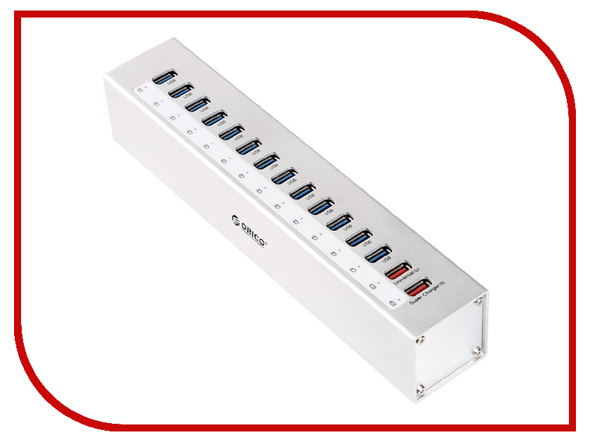 

Хаб USB Orico A3H13P2 USB 3.0 13-Ports Silver