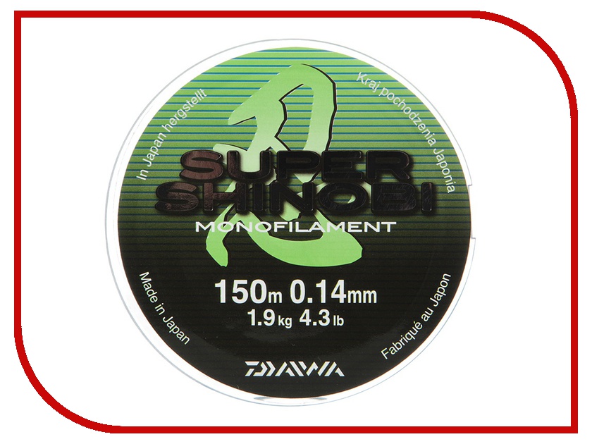 

Леска Daiwa Super Shinobi 0.14mm 150m Light Green