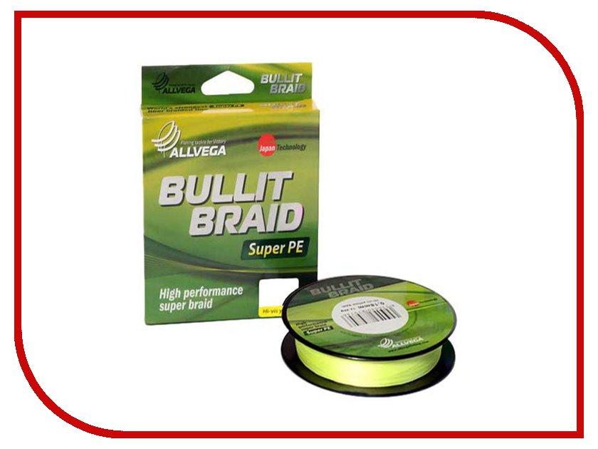 

Леска Allvega Bullit Braid 135m 0.10mm Bright Yellow