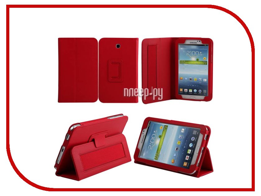 фото Аксессуар Чехол Samsung Galaxy Tab 4 7.0 IT Baggage иск.кожа Red ITSSGT7402-3