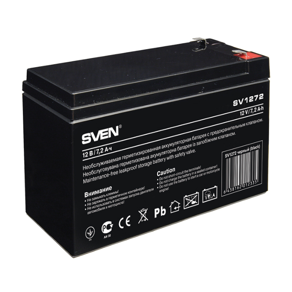 Аккумулятор для ИБП Sven SV 12V 7.2Ah SV1272 аккумулятор для ибп sven sv 12v 7 2ah sv1272
