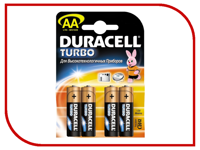 фото Батарейка AA - Duracell Turbo MAX LR6-MN1500 / MX1500 NEW (4 штуки)