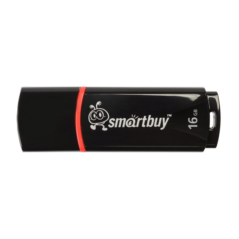 USB Flash Drive 16Gb - Smartbuy Crown Black SB16GBCRW-K usb flash drive 16gb smartbuy glossy green sb16gbgs g