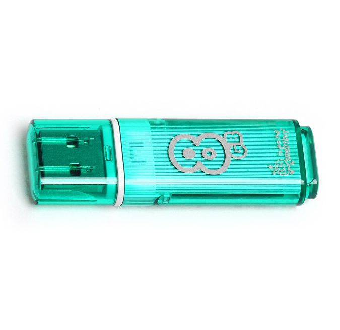 USB Flash Drive 8Gb - Smartbuy Glossy Green SB8GBGS-G флешка smartbuy glossy 8гб green sb8gbgs g