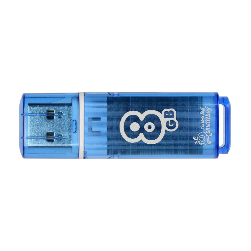 USB Flash Drive 8Gb - Smartbuy Glossy Blue SB8GBGS-B флешка smartbuy glossy 8гб green sb8gbgs g
