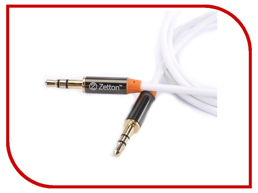

Аксессуар Zetton AUX Metal 3.5 Jack/M - 3.5 Jack/M White ZTLSAUX1BW