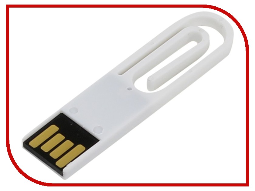 

USB Flash Drive 8Gb - Iconik Скрепка for Your Logo White PL-CLIPW-8GB