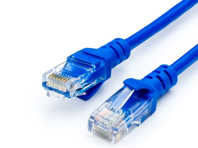 фото Сетевой кабель ATcom RJ45 cat.5e UTP 1m Blue АТ9160