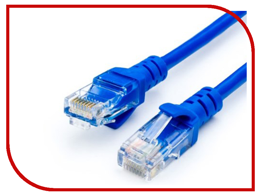 фото Сетевой кабель ATcom RJ45 CAT-5e UTP 5m Blue АТ9163