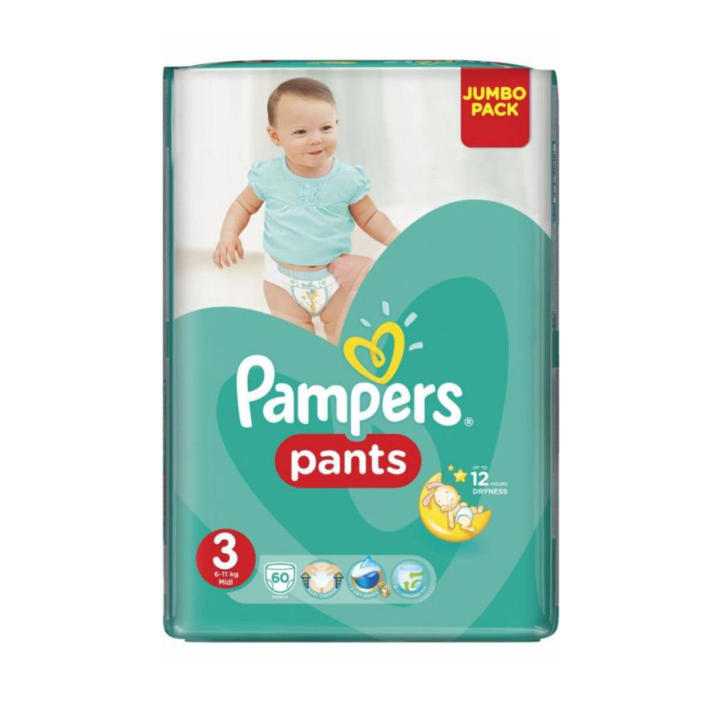 Подгузники Pampers Midi 6-11кг 60шт 4015400682882