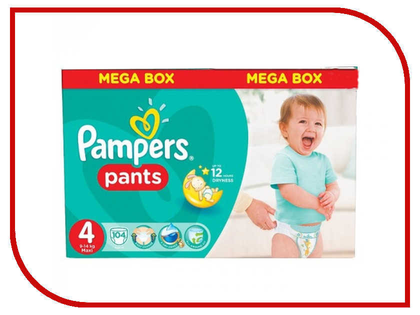 

Подгузники Pampers Maxi 9-14кг 104шт 4015400697534