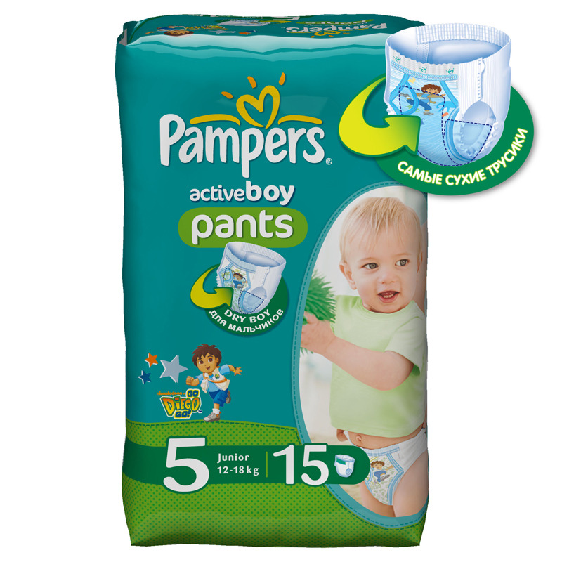 Подгузники Pampers Active Boy Junior 12-18кг 15шт 4015400727026