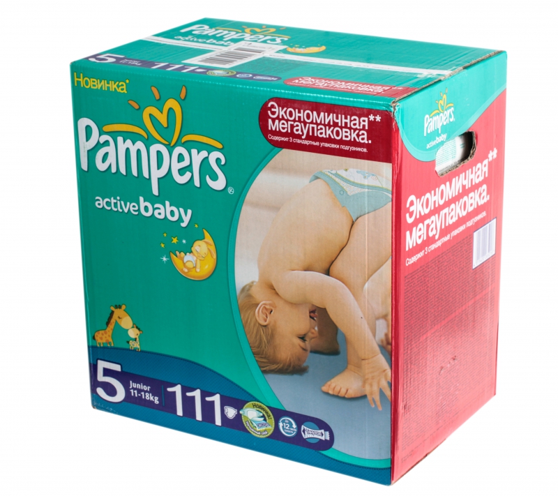 Подгузники Pampers Active Baby-Dry Junior 11-18кг 111шт 4015400265016