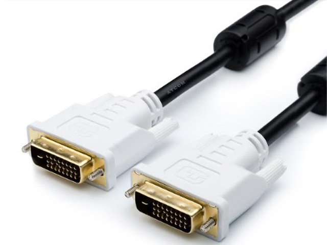 Аксессуар ATcom DVI - DVI 2 Ferrite 3m AT9148 кабель atcom dvi dvi at9148 3 м белый черный