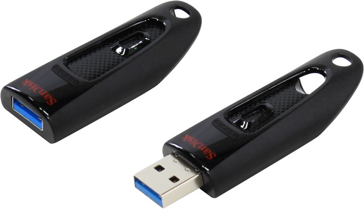 USB Flash Drive 128Gb - SanDisk Ultra USB 3.0 SDCZ48-128G-U46 usb flash drive 128gb sandisk ultra luxe usb 3 1 sdcz74 128g g46