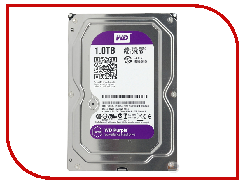 фото Жесткий диск 1Tb - Western Digital WD Purple WD10PURX