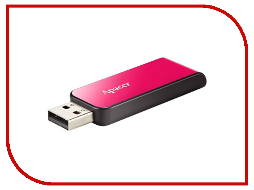 

USB Flash Drive 8Gb - Apacer Handy Steno AH334 USB 2.0 Pink AP8GAH334P-1, AH334