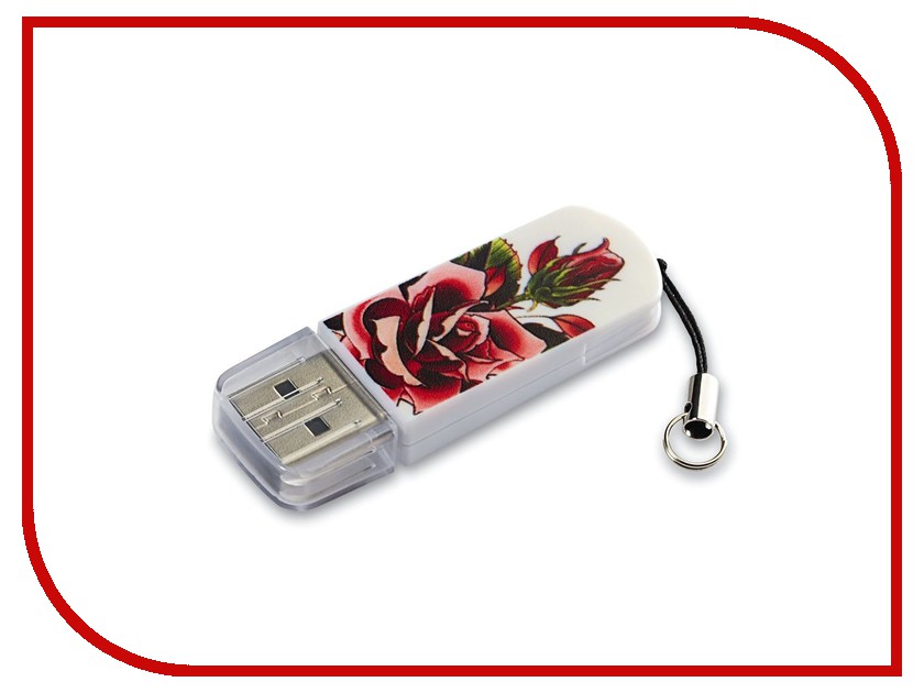 

USB Flash Drive 16Gb - Verbatim Mini Tattoo Edition USB 2.0 Rose 49885, Mini Tattoo Edition