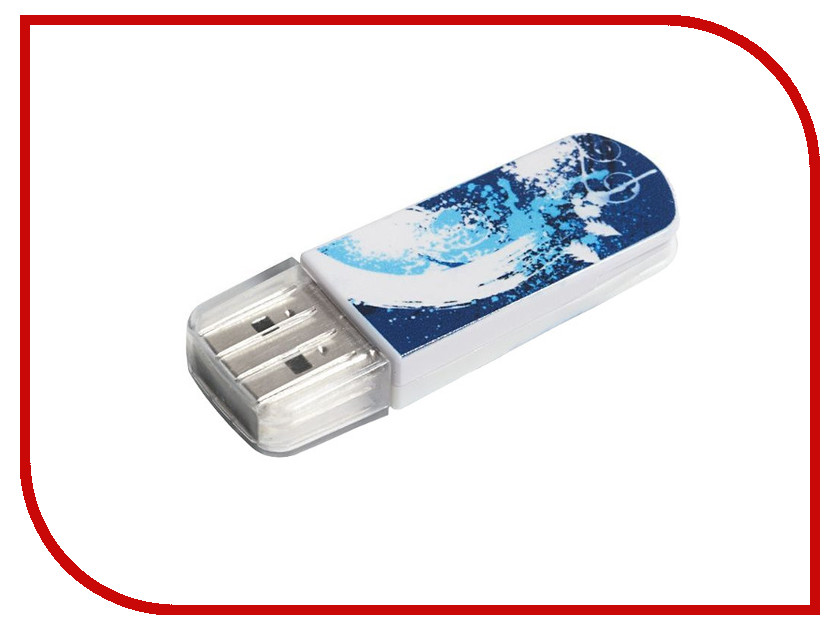 фото USB Flash Drive 8Gb - Verbatim Mini Graffiti Edition USB 2.0 Blue 98162