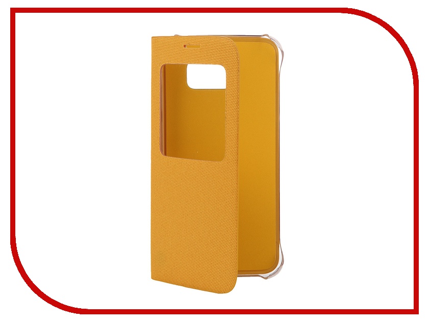 фото Аксессуар Чехол Samsung SM-G920 Galaxy S6 Flip S-View Fabric Yellow EF-CG920BYEGRU