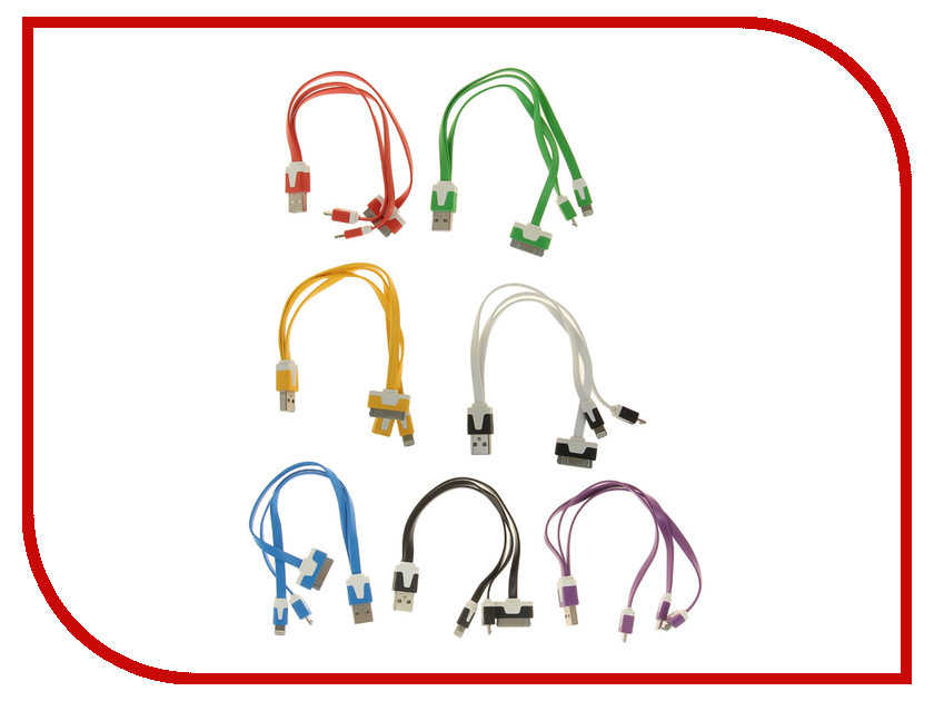 

Аксессуар Luazon iPhone 4 / 5 3 in 1 microUSB 155884