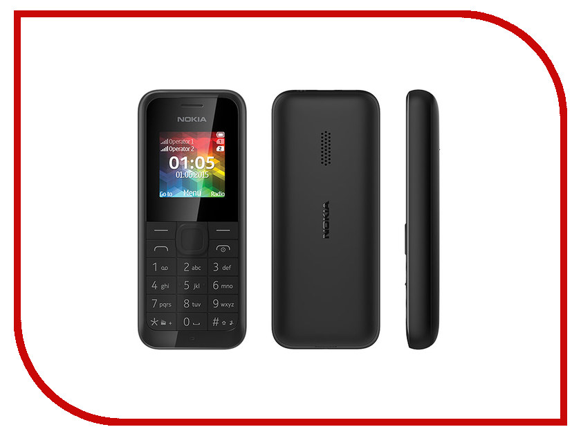 фото Сотовый телефон Nokia 105 Dual Sim Black