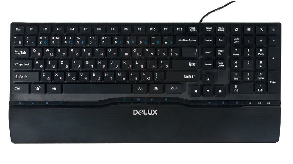 Zakazat.ru: Клавиатура Delux K1882 Ultra-Slim USB Black