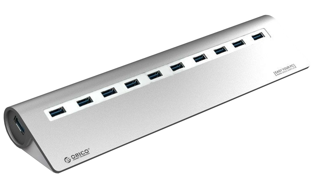 

Orico M3H10-SV 10-Ports Silver, M3H10-SV