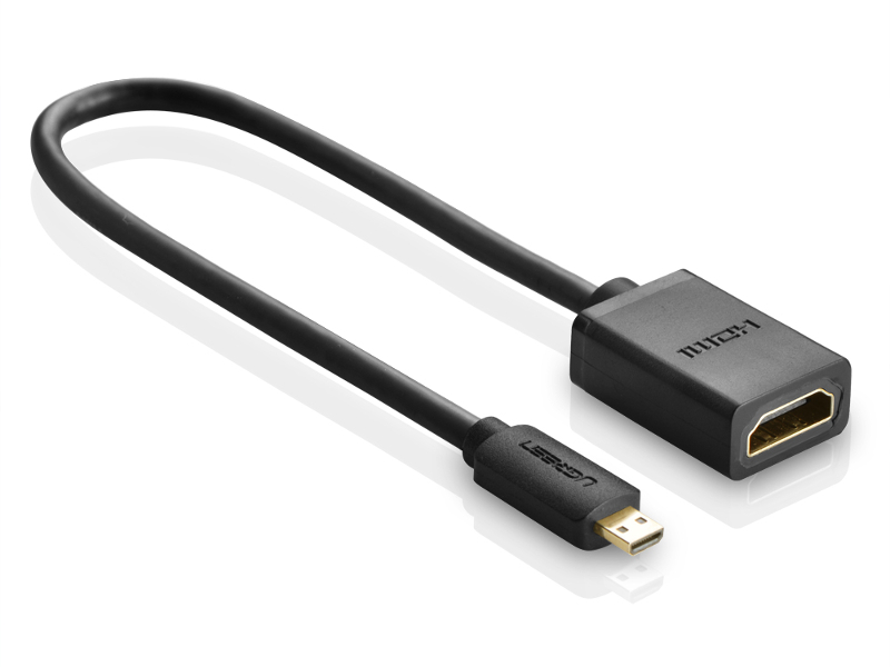 Аксессуар Ugreen HDMI - Micro HDMI UG-20134 0.2m Black UG-20134 аксессуар ugreen hd159 hdmi hdmi grey 90592