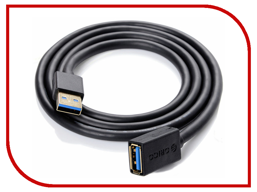 

Аксессуар Orico USB (M) to USB (F) CER3-15-BK Black
