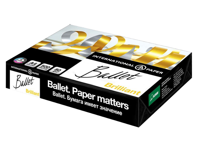 Бумага Ballet Brilliant A4 80г/м2 500 листов 168CIE